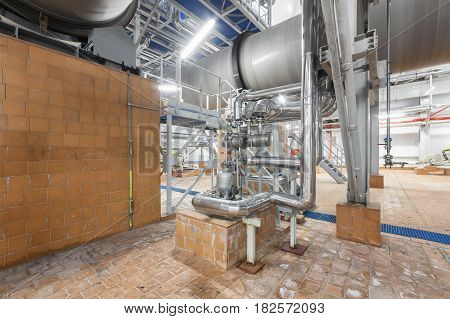 Cooling drum mold at the plant for the production of ammonium nitrate
