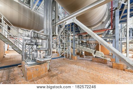 Cooling drum mold at the plant for the production of ammonium nitrate