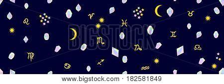 Retro textile collection. Golden on dark background.
