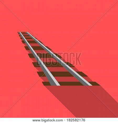 Rails icon flate. Singe western icon from the wild west flate.