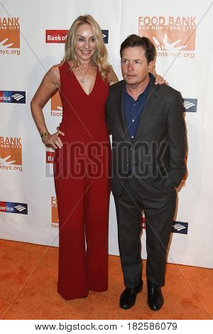 NEW YORK-APR 19: Tracy Pollan (L) and Michael J. Fox attend the Food Bank for New York City's Can-Do Awards Dinner 2017 at Cipriani's on April 19, 2017 in New York City.