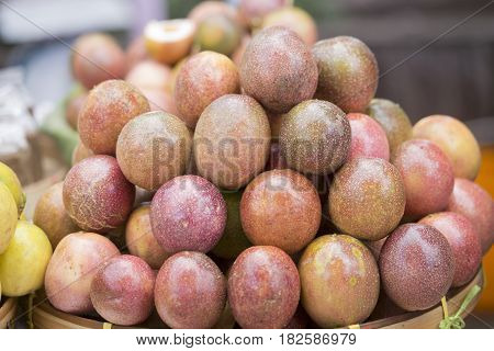 Thailand Chiang Rai Market Fruit Passionfruit