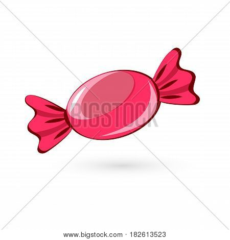 Candy wrapper candy pink on a white background