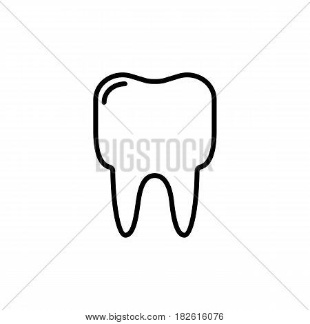 Outline tooth icon vector illustration on white background. eps 10