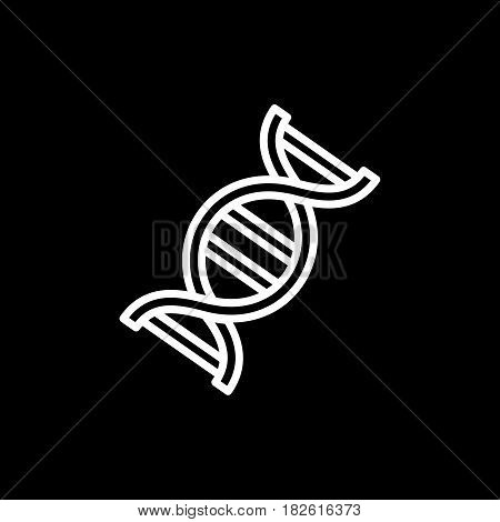DNK vector icon. flat design on black background. Eps 10