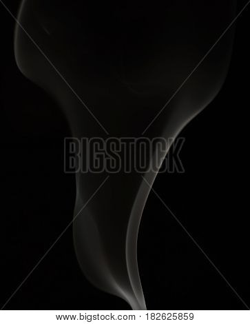 White smoke cloudy on black background. Abstract