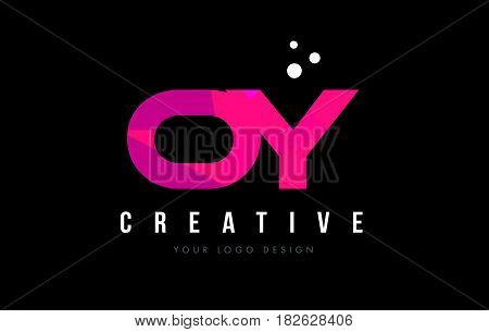 Rc R C Letter Logo With Purple Low Poly Pink Triangles Concept