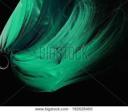 the fractal and a cirrus clouds multicolored