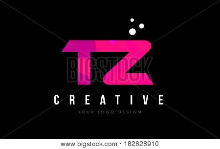 Rr R Letter Logo With Purple Low Poly Pink Triangles Concept