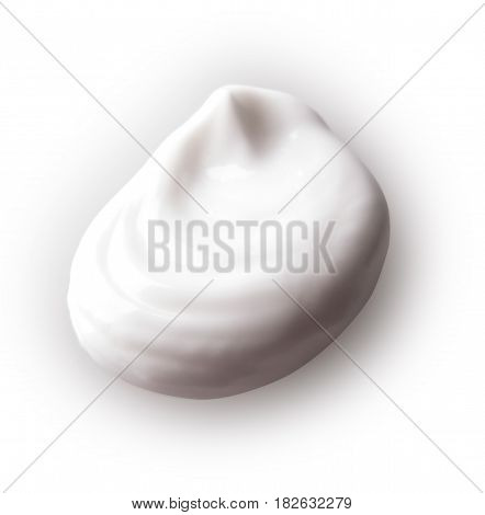 mear cream isolated on white background. Cream texture.