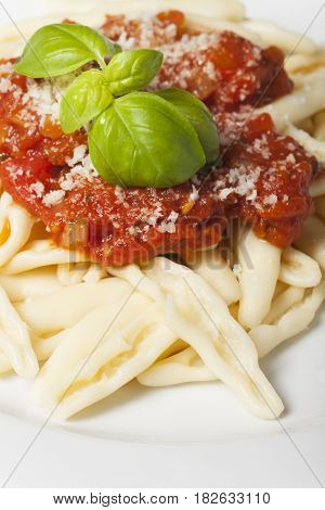 Capunti alla puttanesca an italian pasta dish