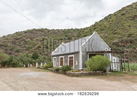 KRAALDOORN SOUTH AFRICA - MARCH 24 2017: An art gallery and studio next to the road between Kruisrivier and Calitzdorp