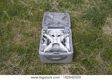 Open Case With Quadrocopters Dji Phantom 4