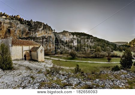 The hermitage of San Bartolomé de Ucero, the river Lobos and the Templars