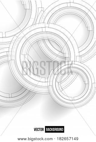 point and line black card. circle web illustration