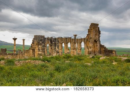Excavations In The Archeologique De Volubilis, Morocco.