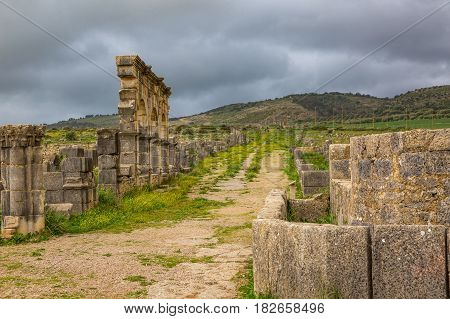 Excavations In The Archeologique De Volubilis, Morocco.