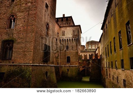 Historical city of Mantua, Mantova, on Mincio river