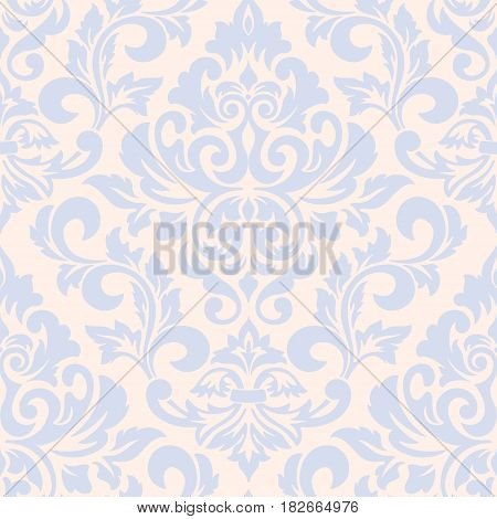 Vector damask seamless pattern element. Classical luxury old fashioned damask ornament, royal victorian seamless texture for wallpapers, textile, wrapping. Exquisite floral baroque template.