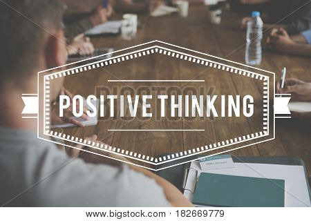 Positive Thinking Optimistic Mindset Word