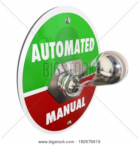Automated Vs Manual Tasks Work Automation 3d Illustration
