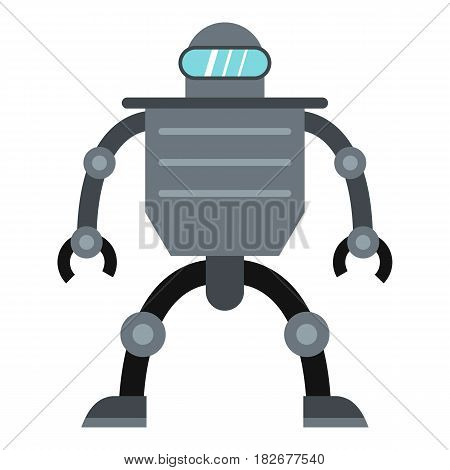 Cyborg robot icon flat isolated on white background vector illustration