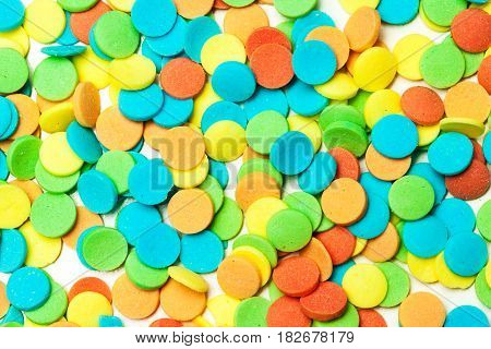 Sweet color candy - colorful sprinkles candies background