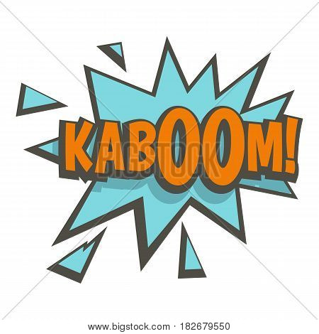 Kaboom, comic text sound effect icon flat isolated on white background vector illustration