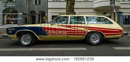 BERLIN - JUNE 05 2016: Mid-size car Buick Century 4-door station wagon (Third generation) 1977. Classic Days Berlin 2016.