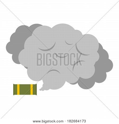 Tear gas canister icon flat isolated on white background vector illustration
