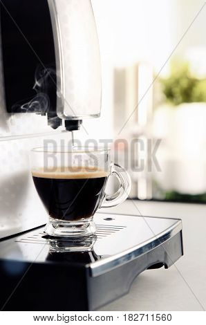 Home Professional Coffee Machine With Espresso Cup