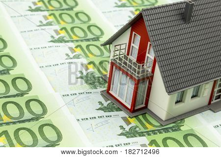 residential house on bank notes