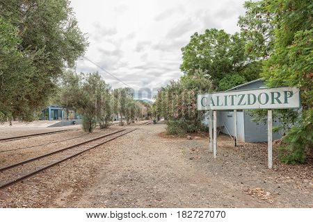 CALITZDORP SOUTH AFRICA - MARCH 24 2017: The railway station in Calitzdorp was converted into a caravan park