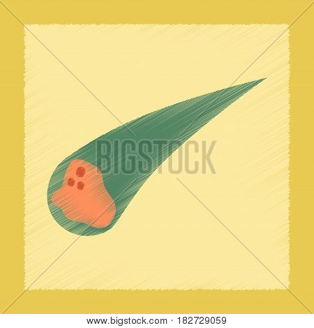 flat shading style icon nature falling meteorite