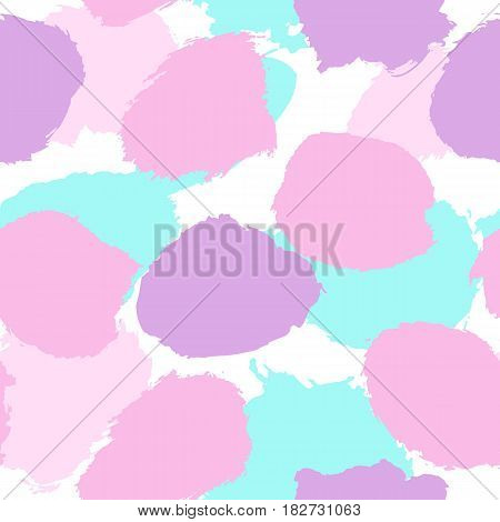 Paint drops seamless pattern. Vector absctract background