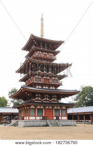 West Tower Of Yakushi Ji In Nara, Japan