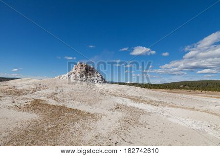 scenic great fountain geyser in Yellowstone National Park Wyoming