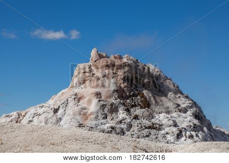 scenic great fountain geyser in Yellowstone National Park Wyoming