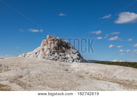 scenic great fountain geyser in Yellowstone National Park Wyoming