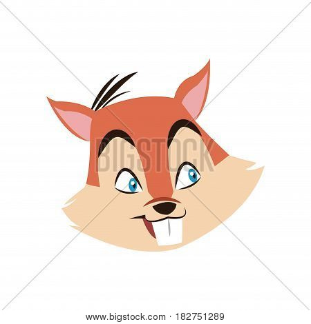 Squirrel cartoon icon. Animal cute adorable and creature theme. Isolated design. Vector illustration