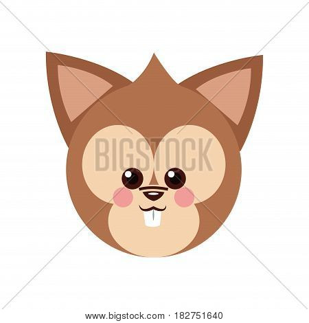 Squirrel cartoon icon. Animal cute adorable and creature theme. Isolated design. Vector illustration