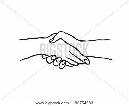 Business people shaking hands. Colaboration concept. Teamwork sign.