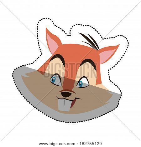 Squirrel cartoon icon. Animal cute adorable and creature theme. Isolated design. Vector illustration
