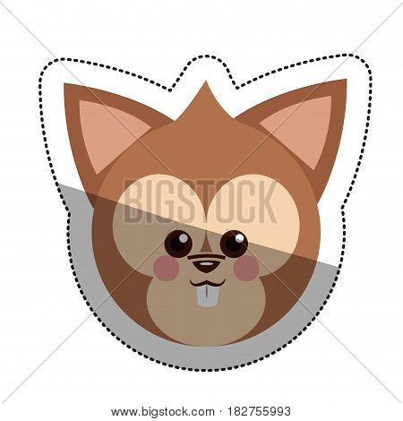 Squirrel cartoon icon. Animal cute adorable and creature theme. Isolated design. Vector illustration