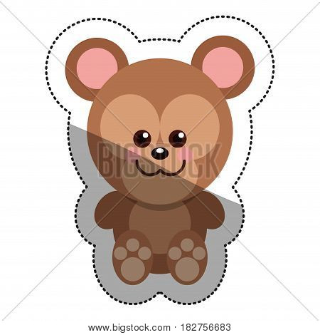 Bear cartoon icon. Animal cute adorable and creature theme. Isolated design. Vector illustration