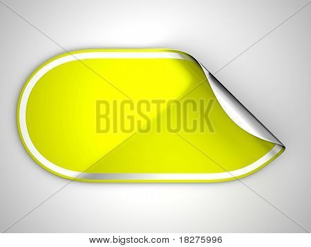 Adesivo Hamous giallo arrotondato o etichetta