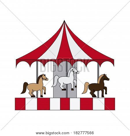 carrousel carnival or fair icon image vector illustration design