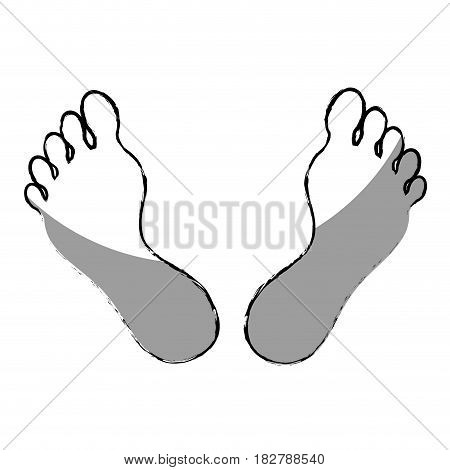 human foot plant icon vector illustration design