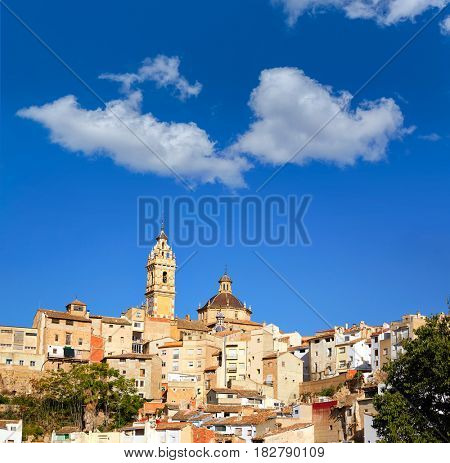 Chelva village skyline in Valencia of Spain Serranos area