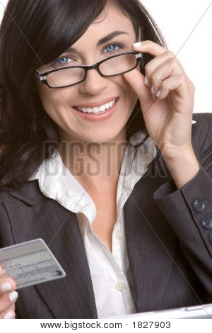 Donna di carta di credito